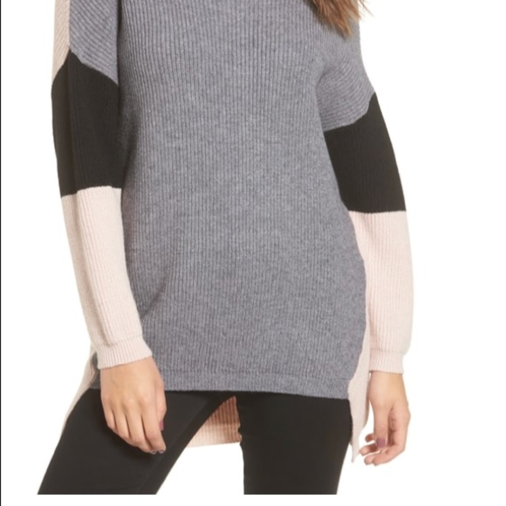 [debut] Colorblock Tunic Sweater - Picture 2 of 7
